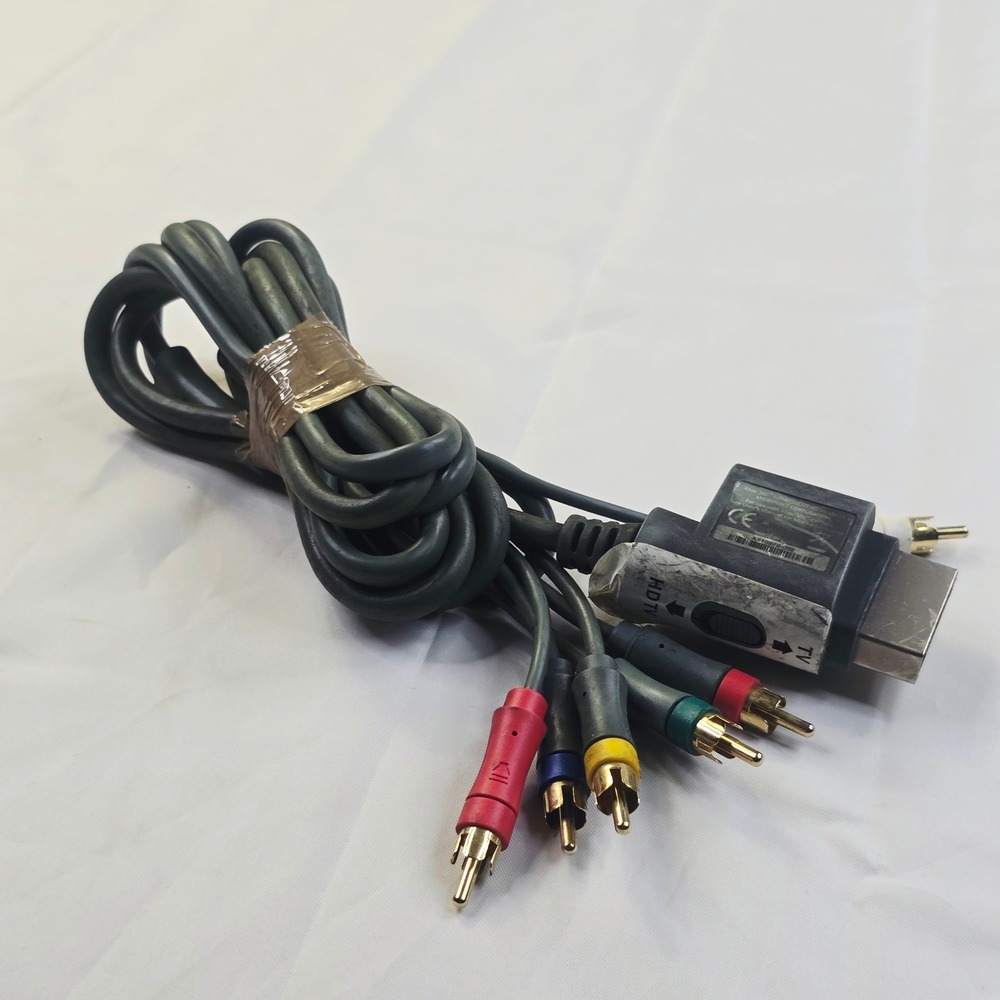 Microsoft Xbox 360 Component HD AV Cable Gray X810972-002 Gold Plated RCA